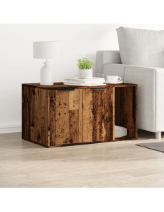 Recinto Lettiera Gatti Legno Vecchio 80x50x45 cm in Truciolato 2