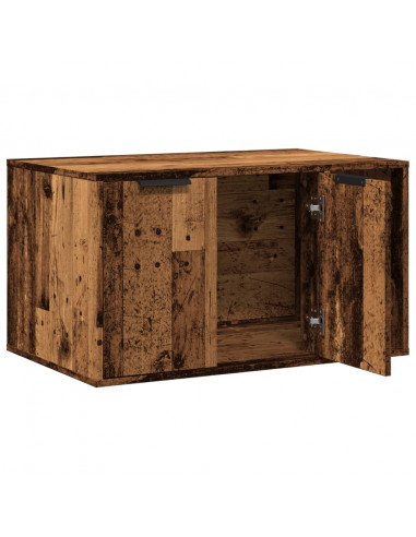 Recinto Lettiera Gatti Legno Vecchio 80x50x45 cm in Truciolato