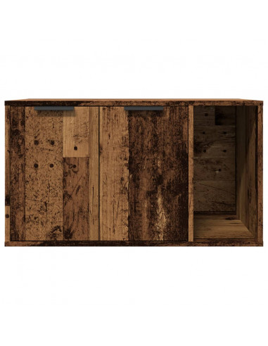 Recinto Lettiera Gatti Legno Vecchio 80x50x45 cm in Truciolato