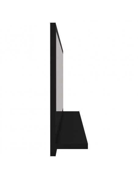 Specchio da Bagno Nero 90x10,5x37 cm in Legno Multistrato