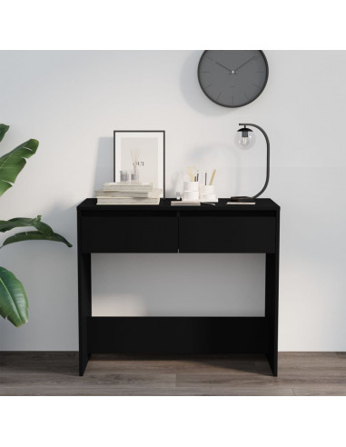 Tavolo Consolle Nero 89x41x76,5 cm in Acciaio