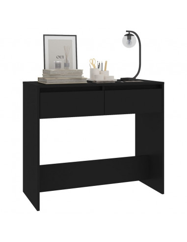 Tavolo Consolle Nero 89x41x76,5 cm in Acciaio