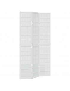 Divisorio Ambienti 3Pannelli Bianco Legno Massello di Paulownia 2