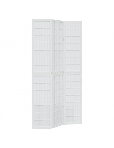 Divisorio Ambienti 3Pannelli Bianco Legno Massello di Paulownia