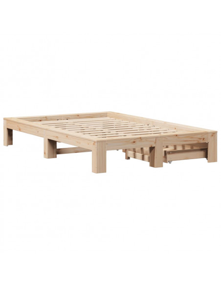 Giroletto senza Materasso 120x190 cm in Legno Massello di Pino