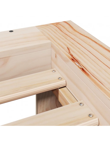 Giroletto senza Materasso 120x190 cm in Legno Massello di Pino