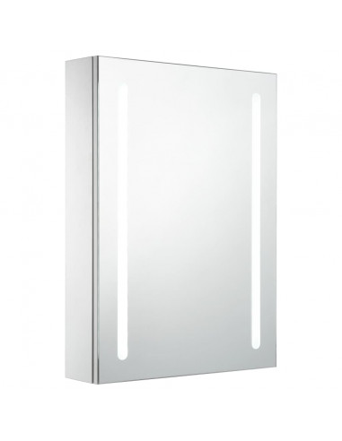 Armadietto Bagno con Specchio e LED 50x13x70 cm