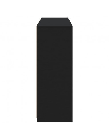 Credenze con Luci LED 3 pz Nere in Legno Multistrato