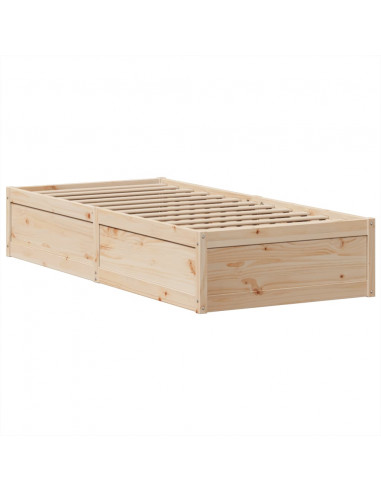 Giroletto senza Materasso 75x190 cm in Legno Massello di Pino