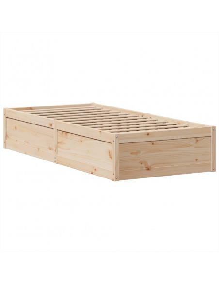 Giroletto senza Materasso 75x190 cm in Legno Massello di Pino