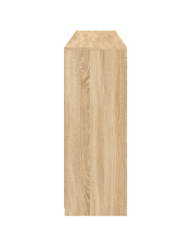 Credenze con Luci LED 3 pz Rovere Sonoma in Legno Multistrato