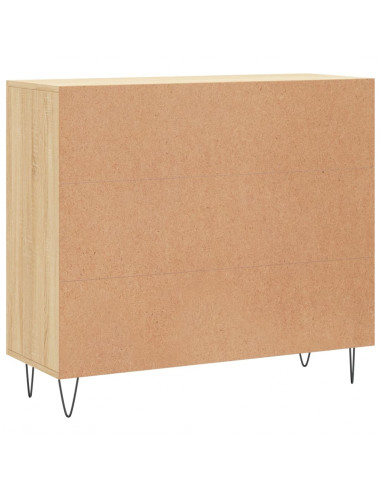 Credenza Rovere Sonoma 90x34x80 cm in Legno Multistrato