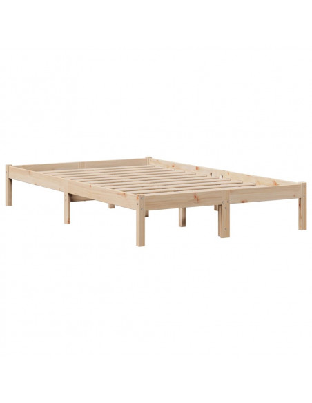 Letto Libreria senza Materasso 135x190 cm in Legno di Pino