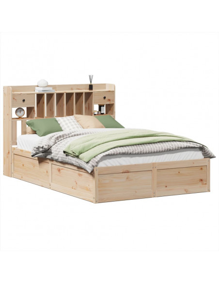 Letto senza Materasso 140x190 cm in Legno Massello di Pino
