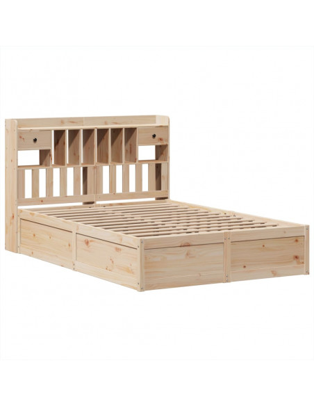 Letto senza Materasso 140x190 cm in Legno Massello di Pino