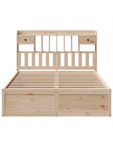 Letto senza Materasso 140x190 cm in Legno Massello di Pino