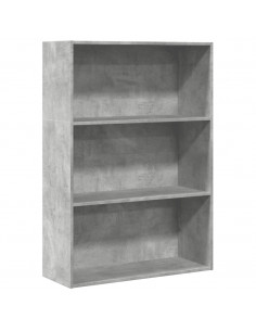 Libreria Grigio Cemento 80x30x114 cm in Legno Multistrato 2