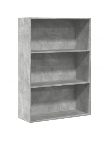 Libreria Grigio Cemento 80x30x114 cm in Legno Multistrato