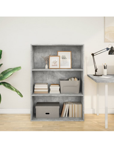 Libreria Grigio Cemento 80x30x114 cm in Legno Multistrato