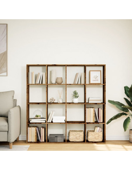 Libreria Legno Antico 137,5x29x137,5 cm in Legno Multistrato