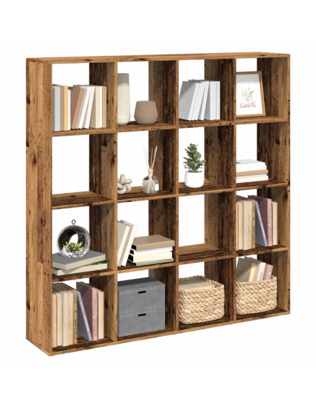 Libreria Legno Antico 137,5x29x137,5 cm in Legno Multistrato