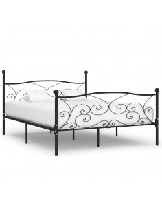 Giroletto con Doghe Nero in Metallo 180x200 cm 2