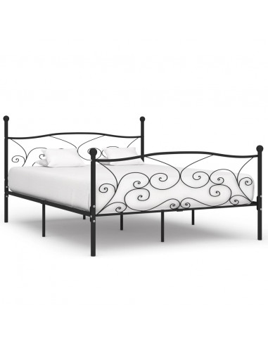 Giroletto con Doghe Nero in Metallo 180x200 cm