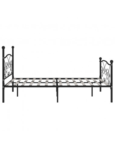 Giroletto con Doghe Nero in Metallo 180x200 cm