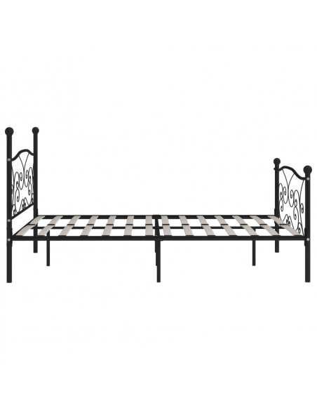 Giroletto con Doghe Nero in Metallo 180x200 cm
