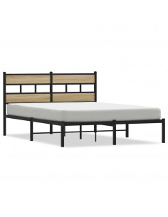 Giroletto senza Materaso in Metallo Rovere Sonoma 140x190 cm 2