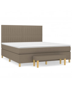 Giroletto a Molle con Materasso Tortora 160x200 cm in Tessuto 2