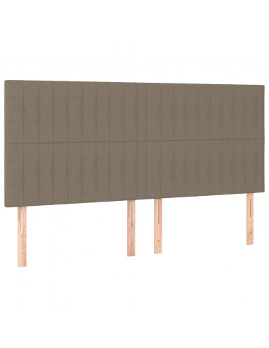 Giroletto con Testiera Grigio Tortora 160x200 cm in Tessuto