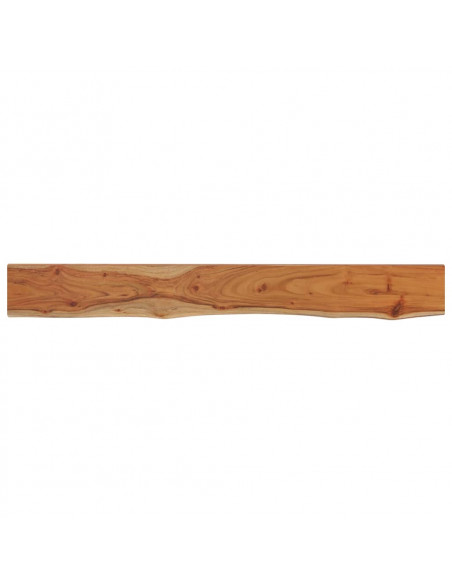 Mensola Muro 140x20x2,5cm Rettangolare Legno Acacia Bordi Vivi