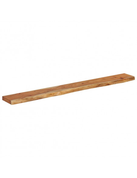 Mensola Muro 140x20x2,5cm Rettangolare Legno Acacia Bordi Vivi