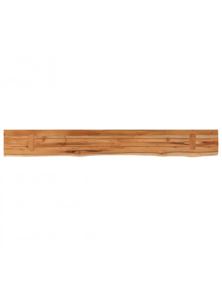 Mensola Muro 140x20x2,5cm Rettangolare Legno Acacia Bordi Vivi