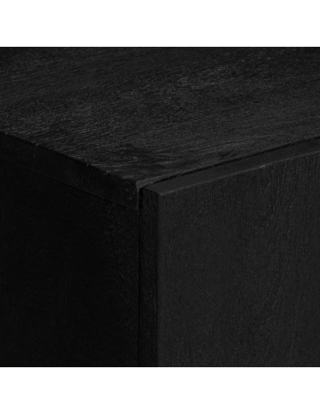 Credenza Nera 90x33x75 cm in Legno Multistrato
