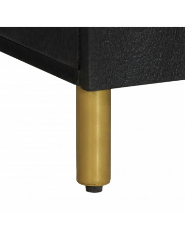 Credenza Nera 90x33x75 cm in Legno Multistrato