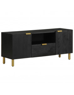 Mobile Porta TV Nero 105x33x46 cm in Legno Multistrato 2