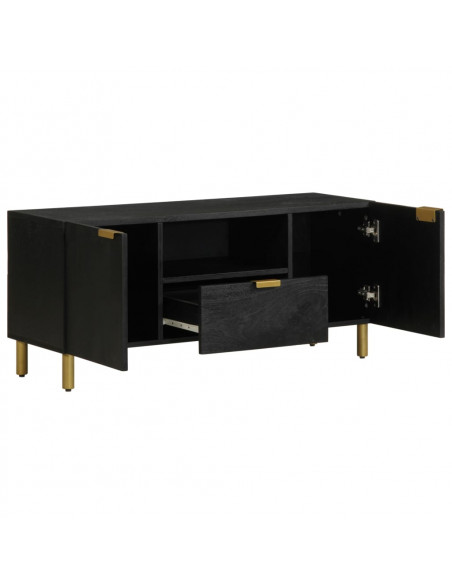 Mobile Porta TV Nero 105x33x46 cm in Legno Multistrato
