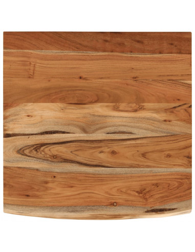 Mensola a Muro 40x40x2,5cm Quadrata Massello Acacia Bordi Vivi