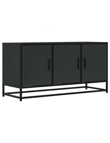 Mobile TV Nero 100x35x50 cm in Truciolato e Metallo