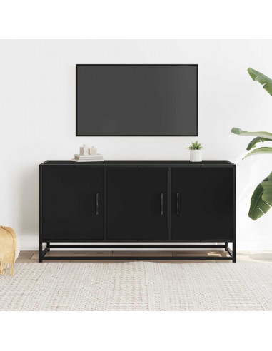 Mobile TV Nero 100x35x50 cm in Truciolato e Metallo