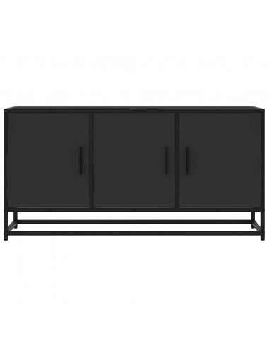 Mobile TV Nero 100x35x50 cm in Truciolato e Metallo