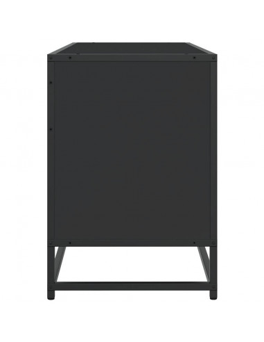 Mobile TV Nero 100x35x50 cm in Truciolato e Metallo