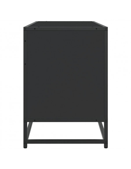 Mobile TV Nero 100x35x50 cm in Truciolato e Metallo