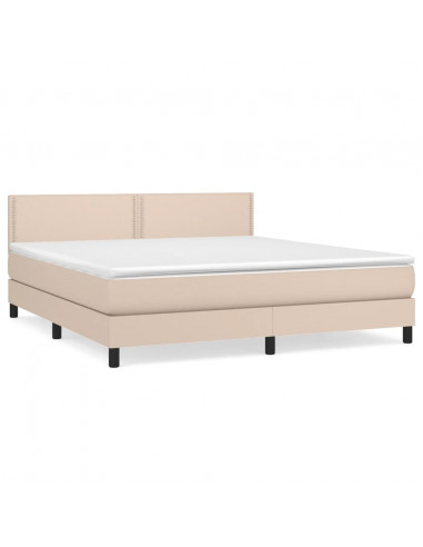 Giroletto a Molle con Materasso Cappuccino 180x200cm Similpelle