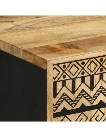 Credenza 40x33,5x75 cm in Legno Massello di Mango Grezzo