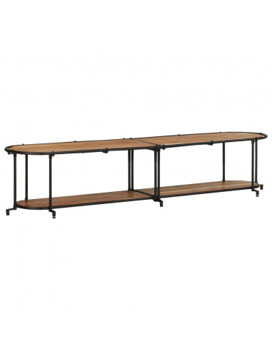 Mobile Porta TV 200x42x40 cm in Legno Massello di Acacia