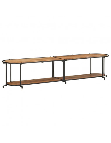 Mobile Porta TV 200x42x40 cm in Legno Massello di Acacia