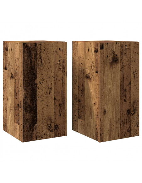 Mobili TV 2 pz Legno Antico 30,5x30x60 cm in Legno Multistrato